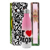 Easter Set, Metallic pink/white (Stainless steel) thermos, double-walled, 500ml & aromatic flat Easter candle (30cm) (PINK)
