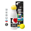 Tennis ball Metal mug thermos White, double wall, 550ml
