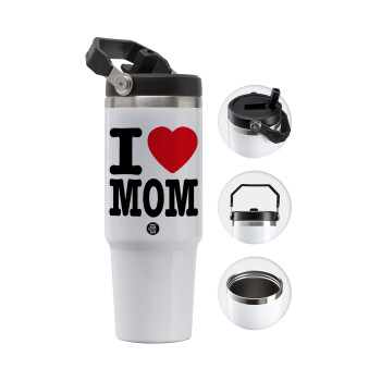 I LOVE MOM, Θερμός Ανοξείδωτο 30oz με χερούλι