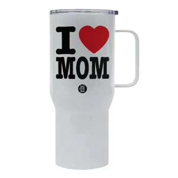 I LOVE MOM, Mega Stainless steel Tumbler with lid, double wall 750L