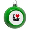 Green Christmas tree ornament bauble 8cm