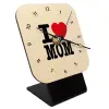 Quartz Table clock in natural wood (10cm)