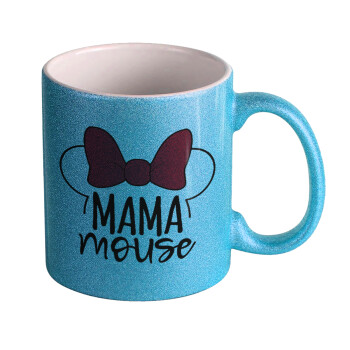 MAMA mouse, Κούπα Σιέλ Glitter που γυαλίζει, κεραμική, 330ml