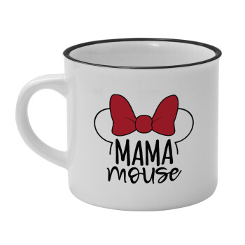 MAMA mouse, Κούπα κεραμική vintage Λευκή/Μαύρη 230ml