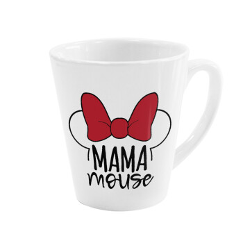MAMA mouse, Κούπα κωνική Latte Λευκή, κεραμική, 300ml