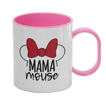 MAMA mouse, Κούπα (πλαστική) (BPA-FREE) Polymer Ροζ για παιδιά, 330ml