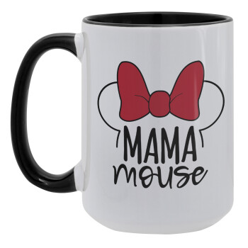 MAMA mouse, Κούπα Mega 15oz, κεραμική Μαύρη, 450ml