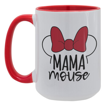MAMA mouse, Κούπα Mega 15oz, κεραμική Κόκκινη, 450ml