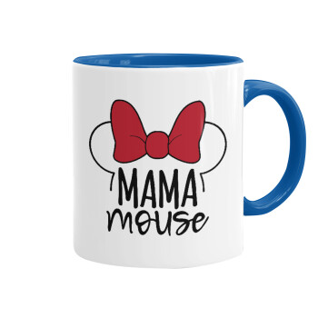 MAMA mouse, Mug colored blue, ceramic, 330ml