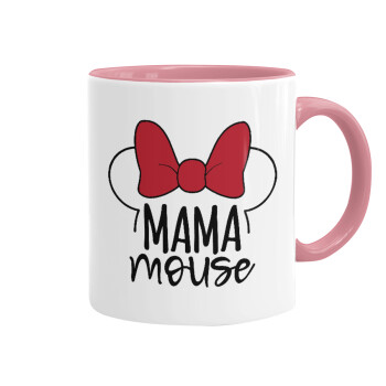 MAMA mouse, Κούπα χρωματιστή ροζ, κεραμική, 330ml