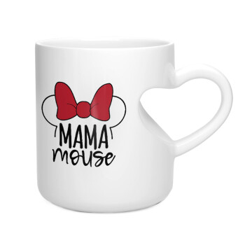 MAMA mouse, Κούπα καρδιά λευκή, κεραμική, 330ml