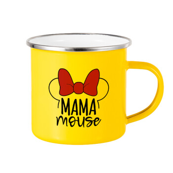 MAMA mouse, Yellow Enamel Metallic Cup 360ml