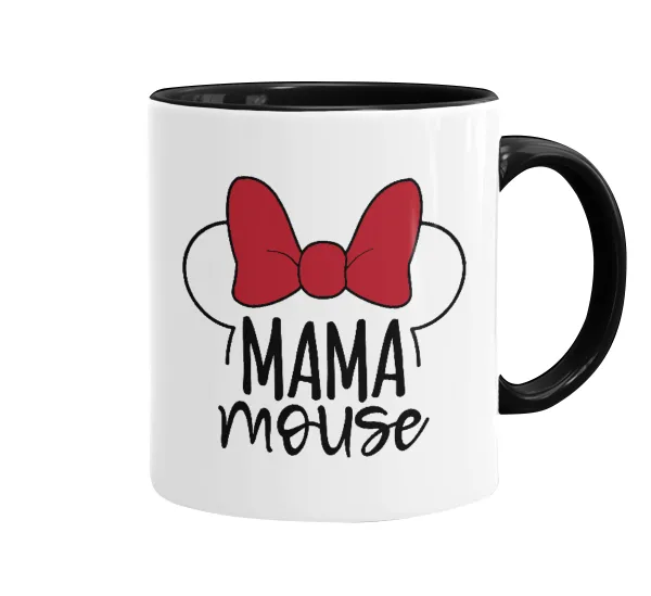 MAMA mouse — Κούπα χρωματιστή μαύρη, κεραμική, 330ml