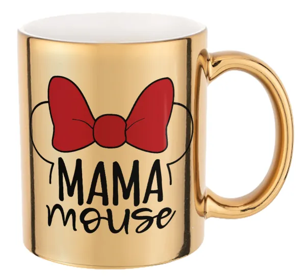 MAMA mouse — Κούπα κεραμική, χρυσή καθρέπτης, 330ml