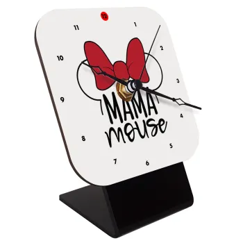 MAMA mouse, Quartz Wooden table clock with hands (10cm)