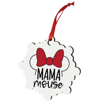 MAMA mouse, Στολίδι Χριστουγεννιάτικο στολίδι snowflake ξύλινο 7.5cm