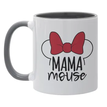 MAMA mouse, Κούπα χρωματιστή γκρι, κεραμική, 330ml