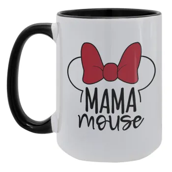 MAMA mouse, Κούπα Mega 15oz, κεραμική Μαύρη, 450ml