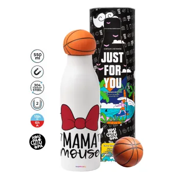 MAMA mouse, Bascetball Metal mug thermos, double wall, 550ml