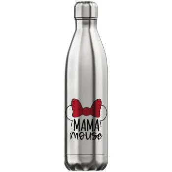MAMA mouse, Μεταλλικό παγούρι θερμός Inox (Stainless steel), διπλού τοιχώματος, 750ml