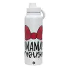 1L Stainless Steel Thermal Bottle with Phone Holder & Double Wall Insulation