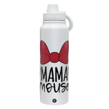 MAMA mouse, Θερμός 1L Ανοξείδωτο με Βάση Κινητού & Διπλά Τοιχώματα