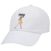 mama ooohh!, Καπέλο ενηλίκων Jockey Λευκό (snapback, 5-φύλλο, unisex)