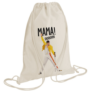 mama ooohh!, Τσάντα πλάτης πουγκί GYMBAG natural (28x40cm)