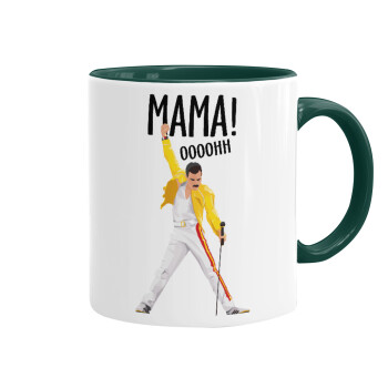 mama ooohh!, Mug colored green, ceramic, 330ml