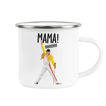 mama ooohh!, Metallic enamel cup white 360ml