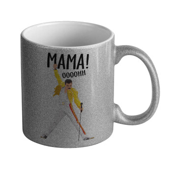 mama ooohh!, Κούπα Ασημένια Glitter που γυαλίζει, κεραμική, 330ml