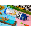 Easter candle, Childrens hot water bottle, stainless steel, with safety straw, BLUE (500ml)