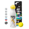 Tennis ball Metal mug thermos White, double wall, 550ml