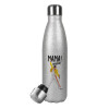 Metallic Glitter Silver Thermos Flask (Stainless steel), double-walled, 500ml