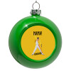 Green Christmas tree ornament bauble 8cm