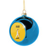 Blue Christmas tree ball ornament 8cm