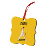 Christmas ornament polygon wooden 7.5cm