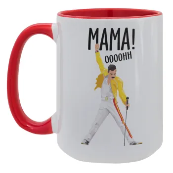 mama ooohh!, Κούπα Mega 15oz, κεραμική Κόκκινη, 450ml