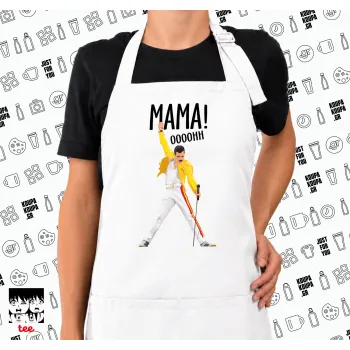 mama ooohh!, Ποδιά μακριά Σεφ ολόσωμη με τσέπες white (ΕΝΗΛΙΚΩΝ)