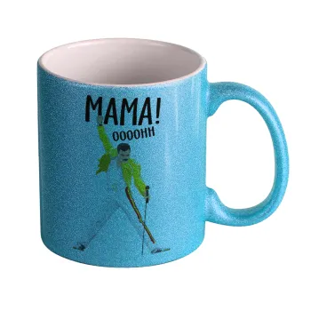 mama ooohh!, Κούπα Σιέλ Glitter που γυαλίζει, κεραμική, 330ml