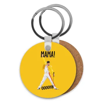 mama ooohh!, Μπρελόκ Ξύλινο στρογγυλό MDF Φ5cm