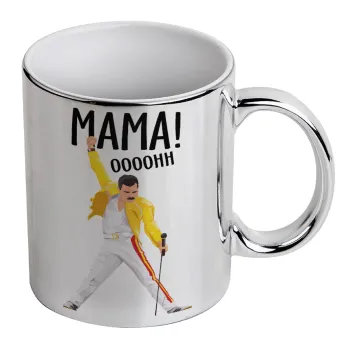 mama ooohh!, Mug ceramic, silver mirror, 330ml