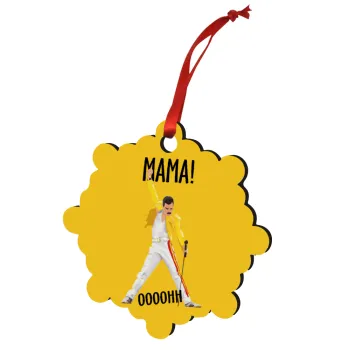 mama ooohh!, Christmas ornament snowflake wooden 7.5cm