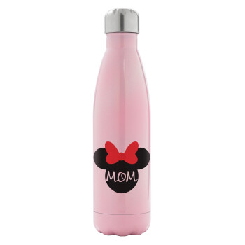 mini mom, Metal mug thermos Pink Iridiscent (Stainless steel), double wall, 500ml