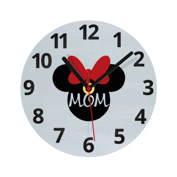mini mom, Ρολόι τοίχου γυάλινο (20cm)