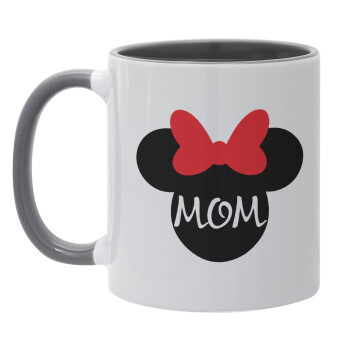 mini mom, Mug colored grey, ceramic, 330ml