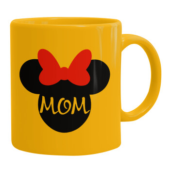 mini mom, Ceramic coffee mug yellow, 330ml (1pcs)
