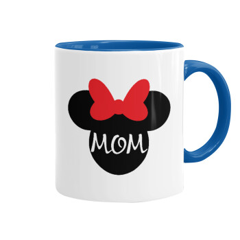 mini mom, Mug colored blue, ceramic, 330ml