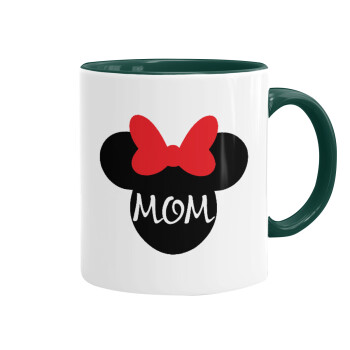 mini mom, Mug colored green, ceramic, 330ml