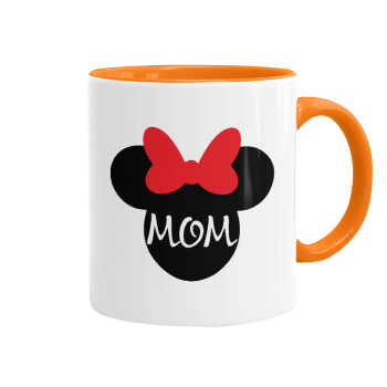 mini mom, Κούπα χρωματιστή πορτοκαλί, κεραμική, 330ml